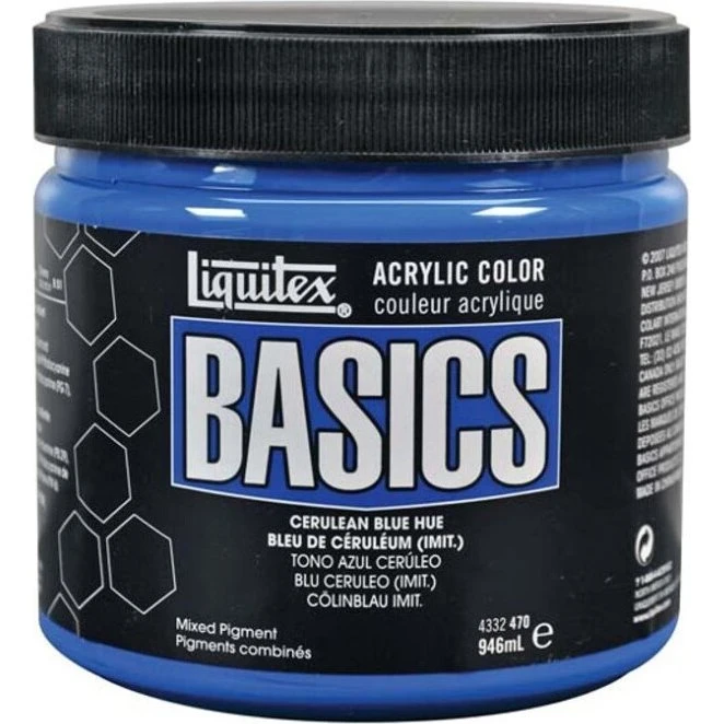 Liquitex Basics Akrylmaling - Cerulean Blue Hue 946 ml