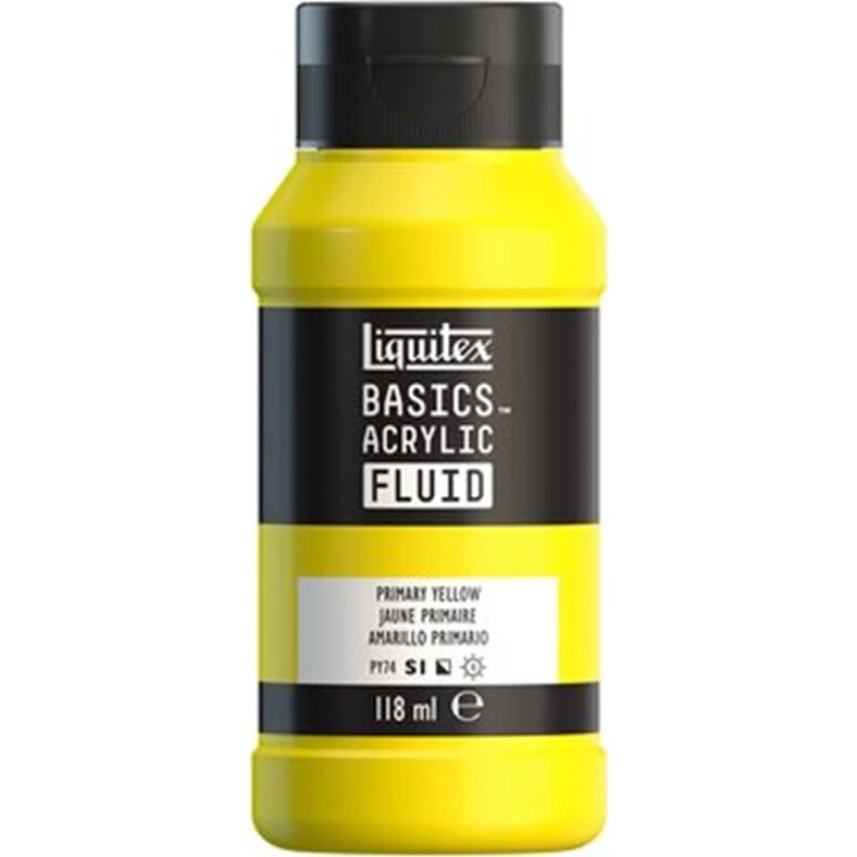 Liquitex Basics Fluid Akrylmaling - Primary Yellow 118 ml