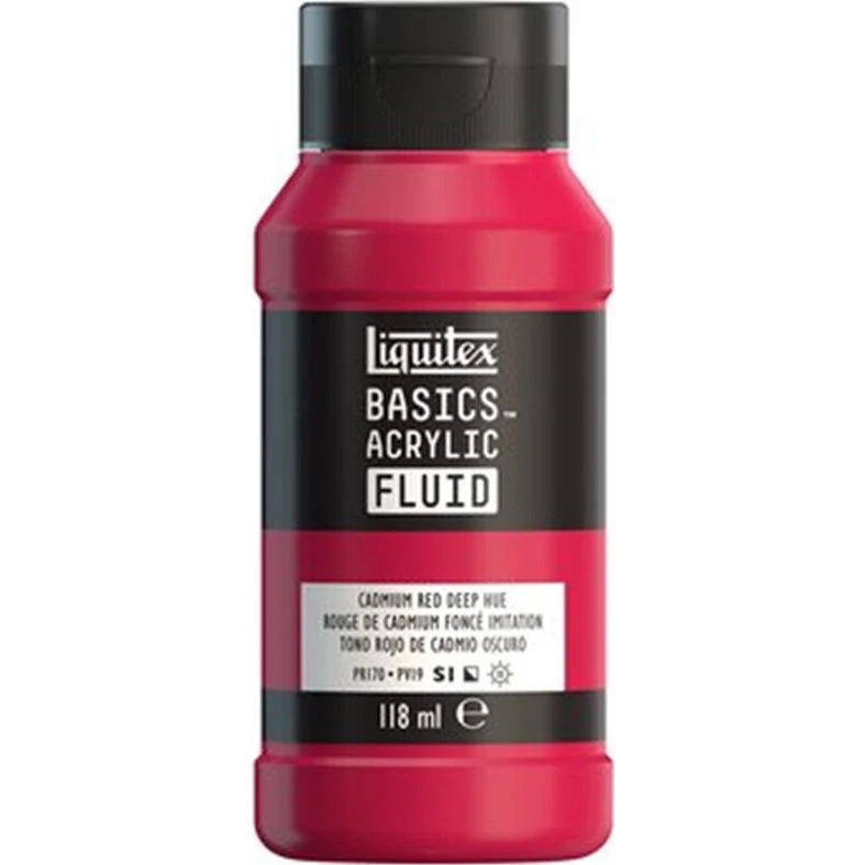 Liquitex Basics Fluid Akrylmaling - Cadmium Red Deep Hue 118 ml