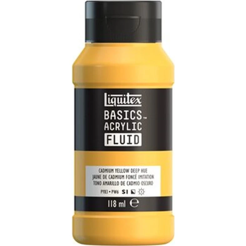 Liquitex Basics Fluid Akrylmaling - Cadmium Yellow Deep Hue 118 ml