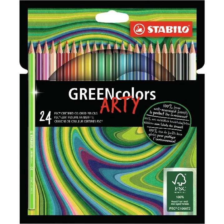 STABILO Arty GREENcolor farveblyanter, 24 stk. FSC®-certificeret