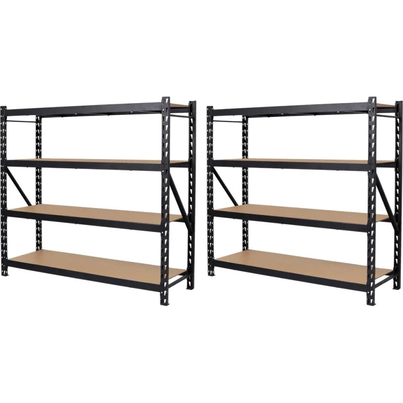 ProBuilder stålreol 4 hylder 180x180x50 cm mat sort