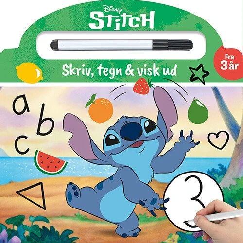 Disney Stitch - Skriv og visk ud (aktivitetsbog med pen)