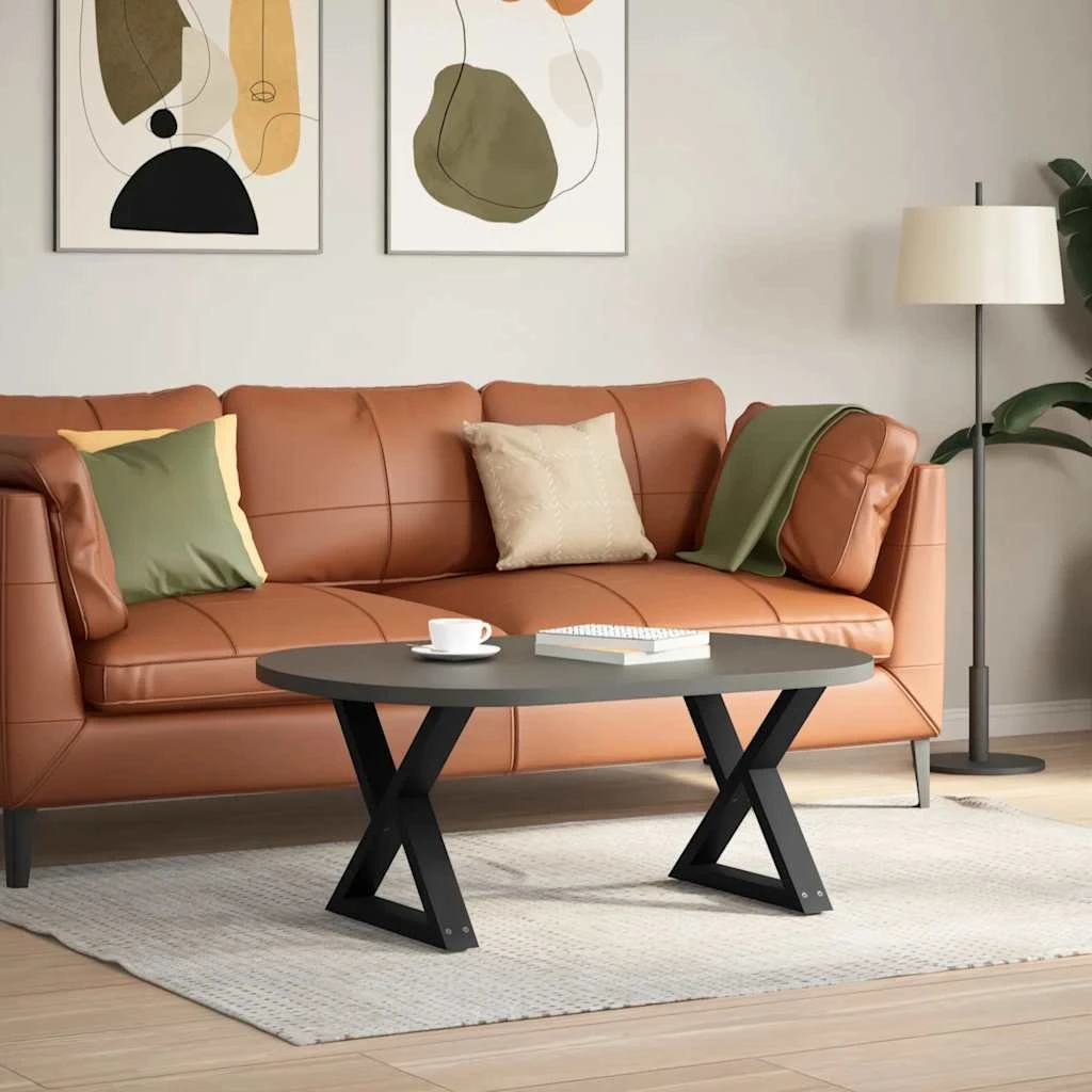 vidaXL Sofabordsben 2 stk. Sort Stål 60 x (42-43,3) cm