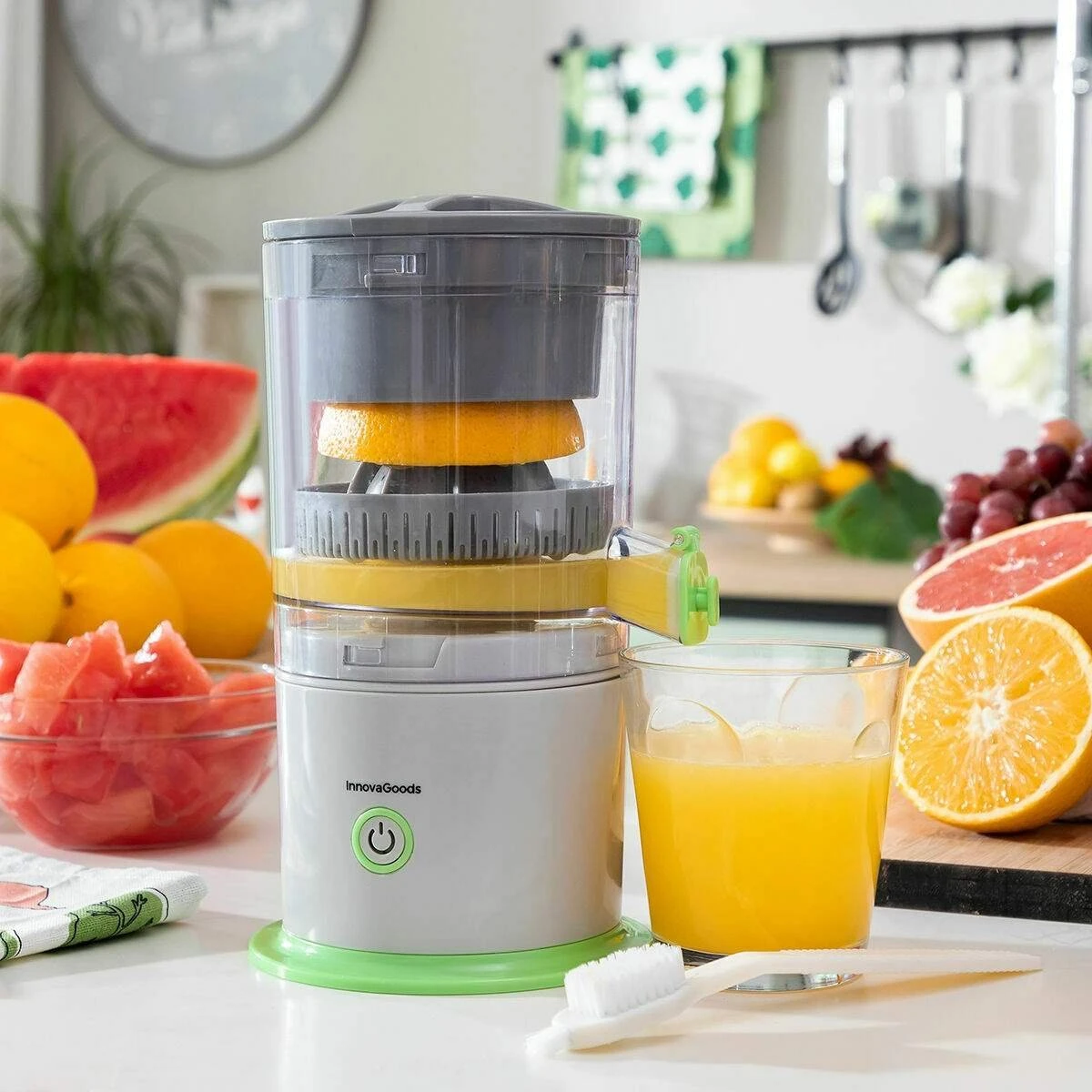 InnovaGoods Juisso Genopladelig Automatisk Juicer - Grøn/Grå