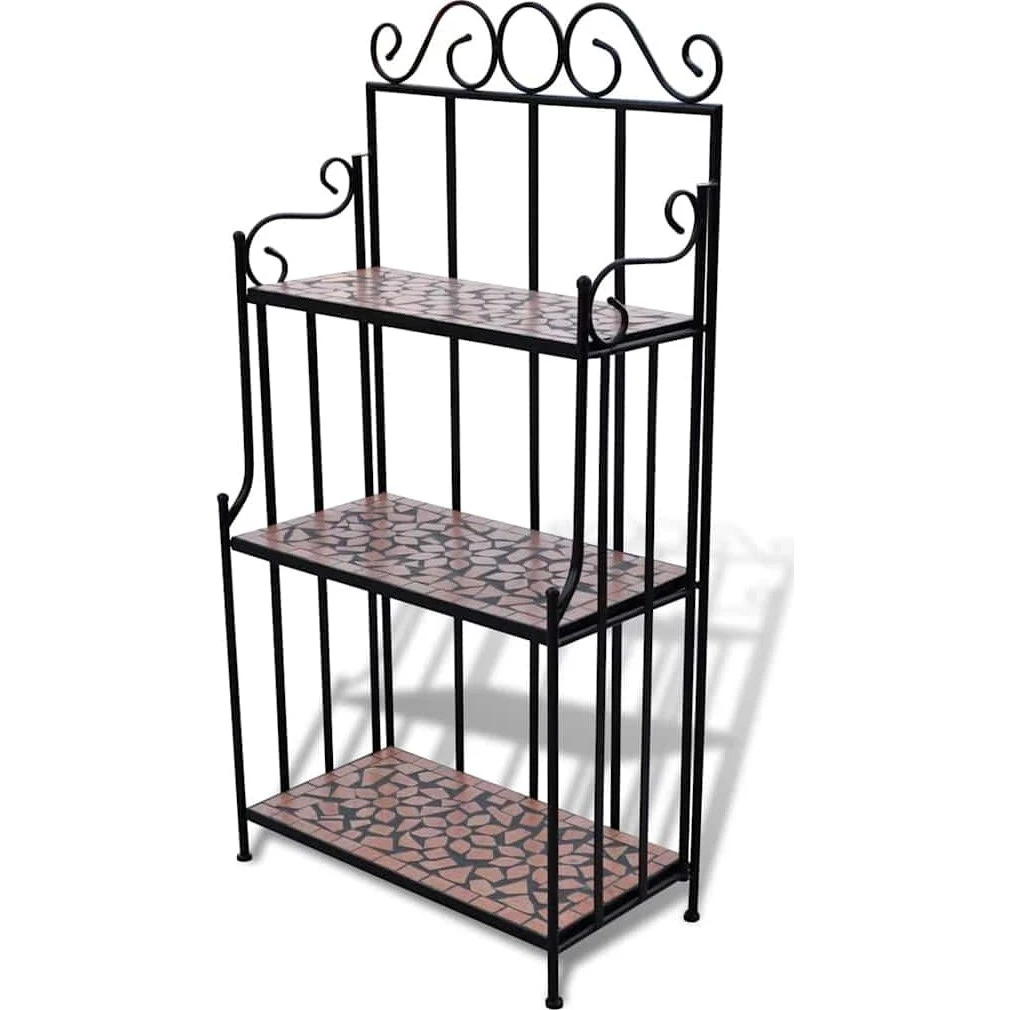 vidaXL plantestativ med mosaikmønster i terracotta