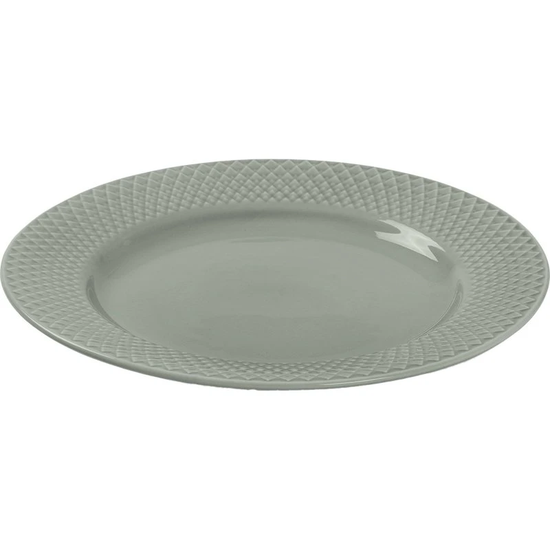 Lyngby Porcelæn Rhombe Earth frokosttallerken 21 cm - Moss