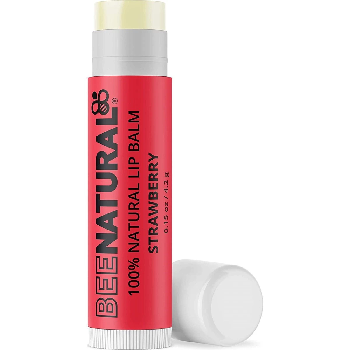 BeeNatural Strawberry Bivoks Læbepomade 4g