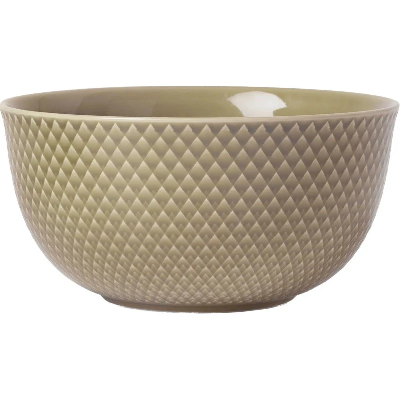 Lyngby Porcelæn Rhombe Earth serveringsskål Ø17,5 cm – Clay