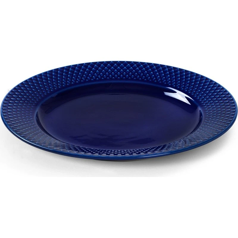 Lyngby Porcelæn Rhombe Color frokosttallerken 23 cm – mørkeblå