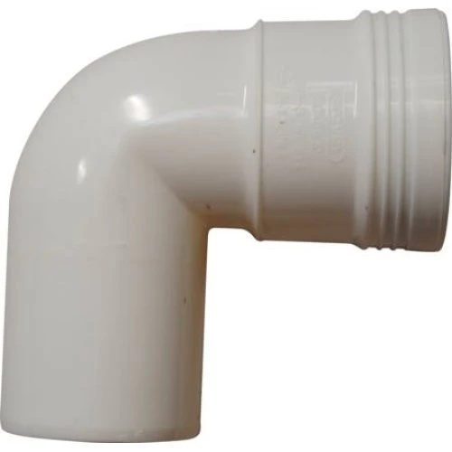 HTP Bøjning 88 grader 40mm med 1 muffe, hvid