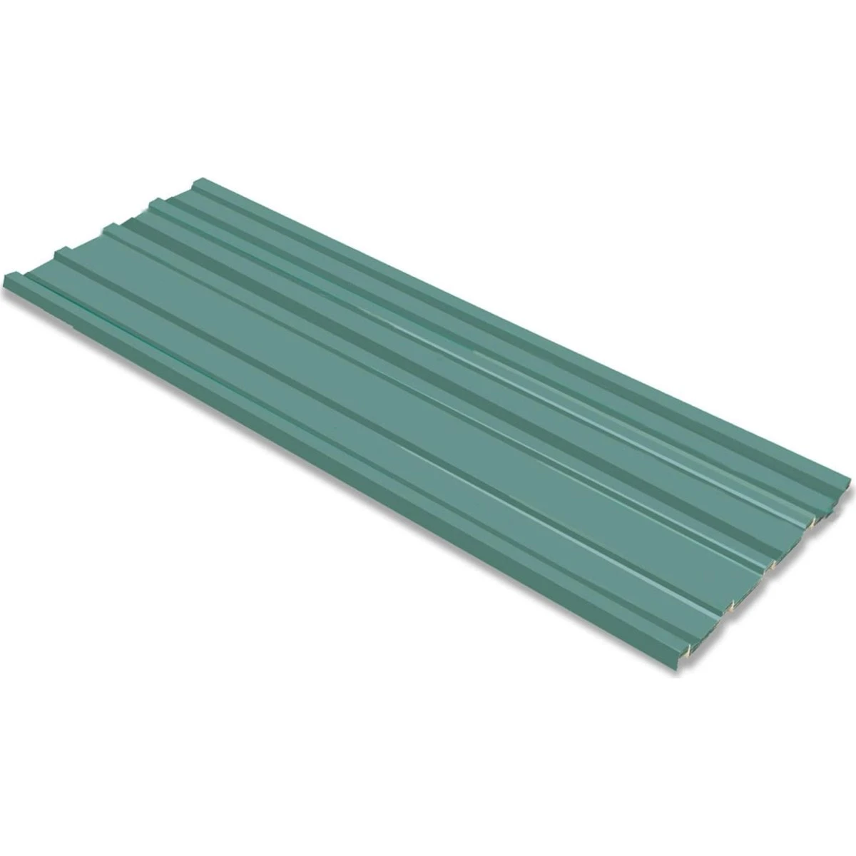 vidaXL Tagpanel 12 stk. Grøn 129 x 45 cm Galvaniseret stål