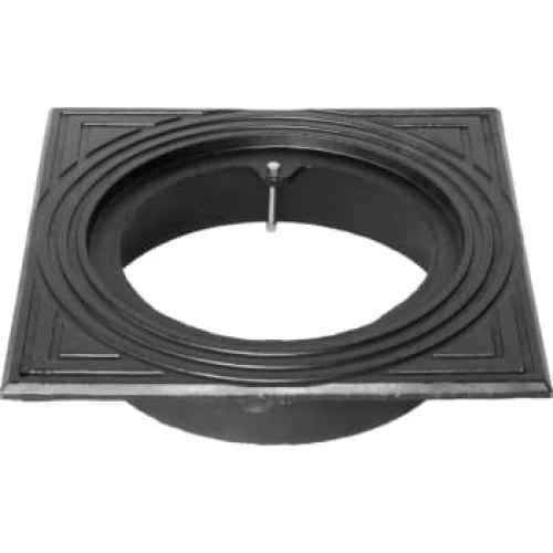 Duco 425 mm rørbrøndkarm, firkantet, gråjern