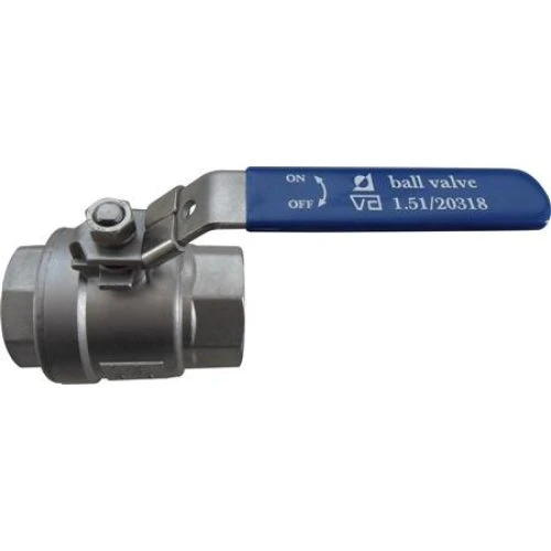 Indura 1" 2-delt rustfri kuglehane MF/MF CF8M (1.4408)