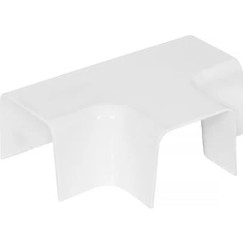Kanal T-stykke 80 x 60 mm, hvid plast til varmepumpe