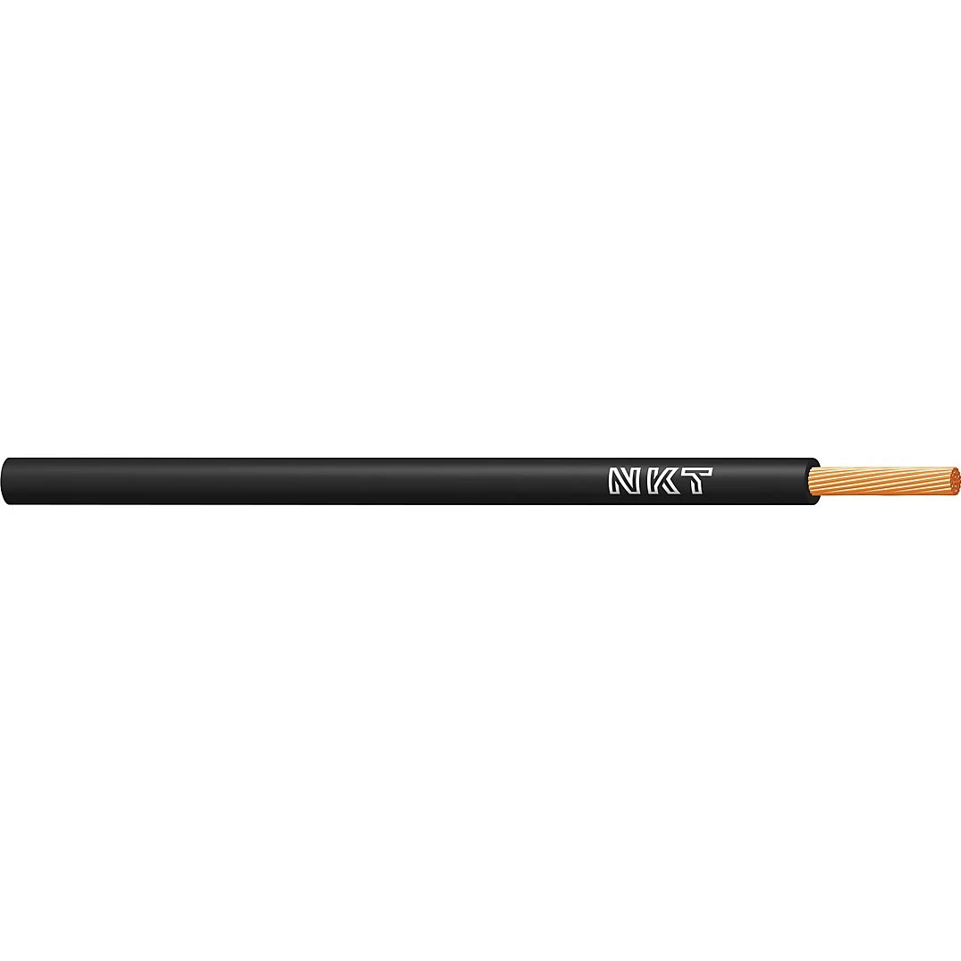 NKT LEDNING 1X1,5 NOVL 70GR SORT 100 KAS