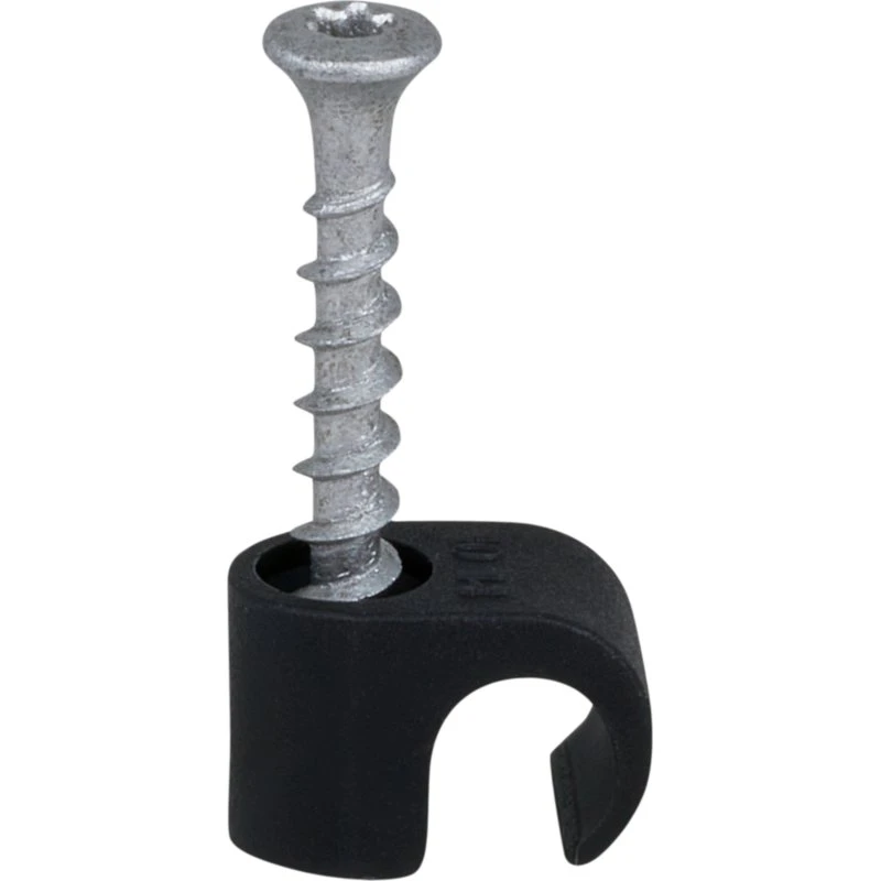 Tillex Skrueclips Rund, TX20, 10-14 mm, Sort (100 stk)