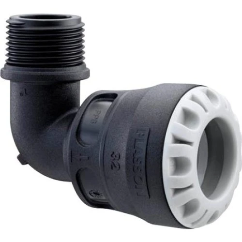 Push-In 90° Vinkel 25mm x 3/4" Nippel til PE-rør