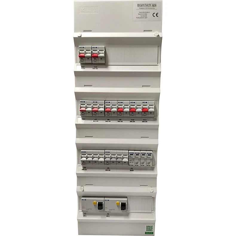 UG24 Færdigbygget gruppetavle - 2xHPFI 40A, 2x16A, 8x10A & Transient