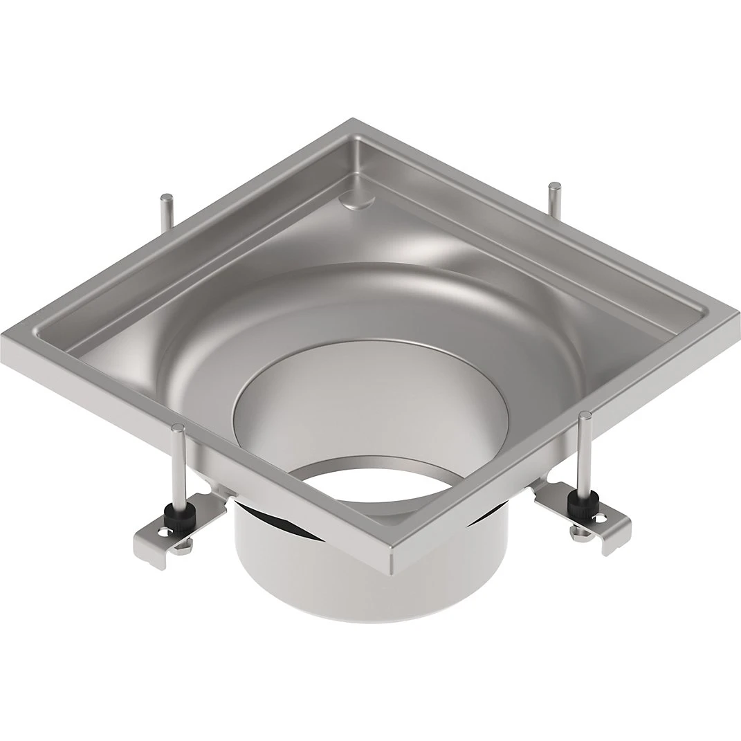 Blücher Overdel Ø160/300x300mm med bærering til beton og fliser