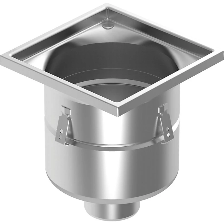 Blücher Industrigulvafløb Ø110 mm lodret - Rustfrit stål