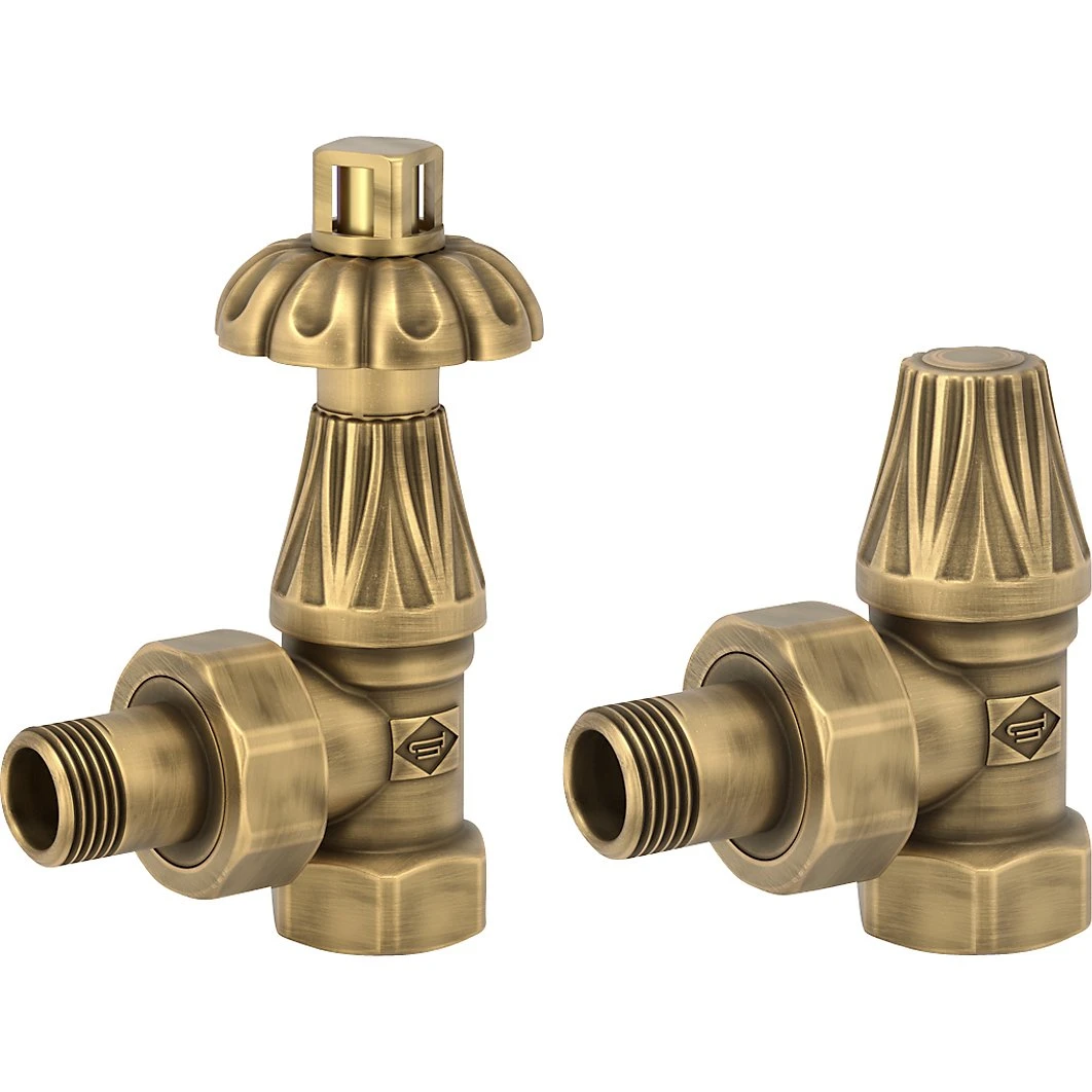 Kriss Vintage Rum ventilsæt til radiatorer, bronze, ½''