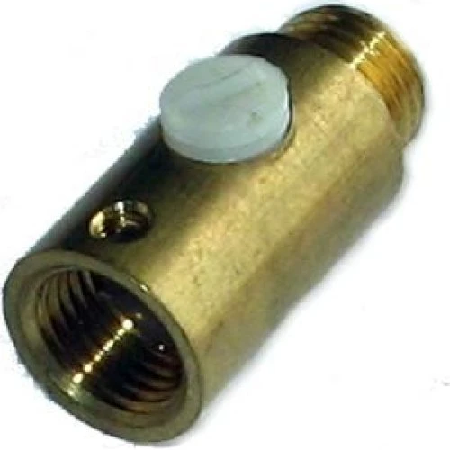 Messing klemmenippel 10mm med indvendigt og udvendigt gevind