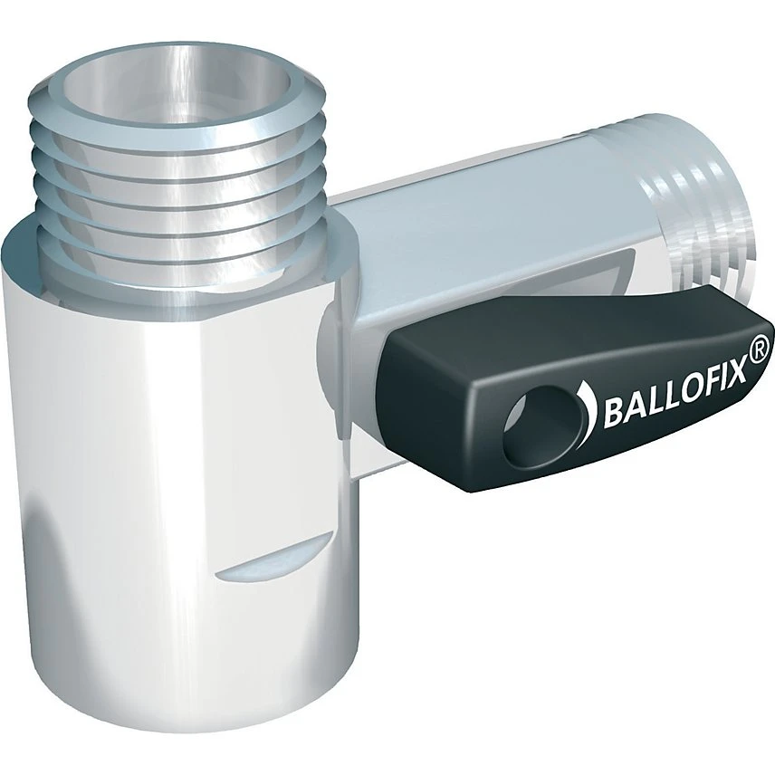 Broen Ballofix T-stykke med kontraventil 1/2'' Krom