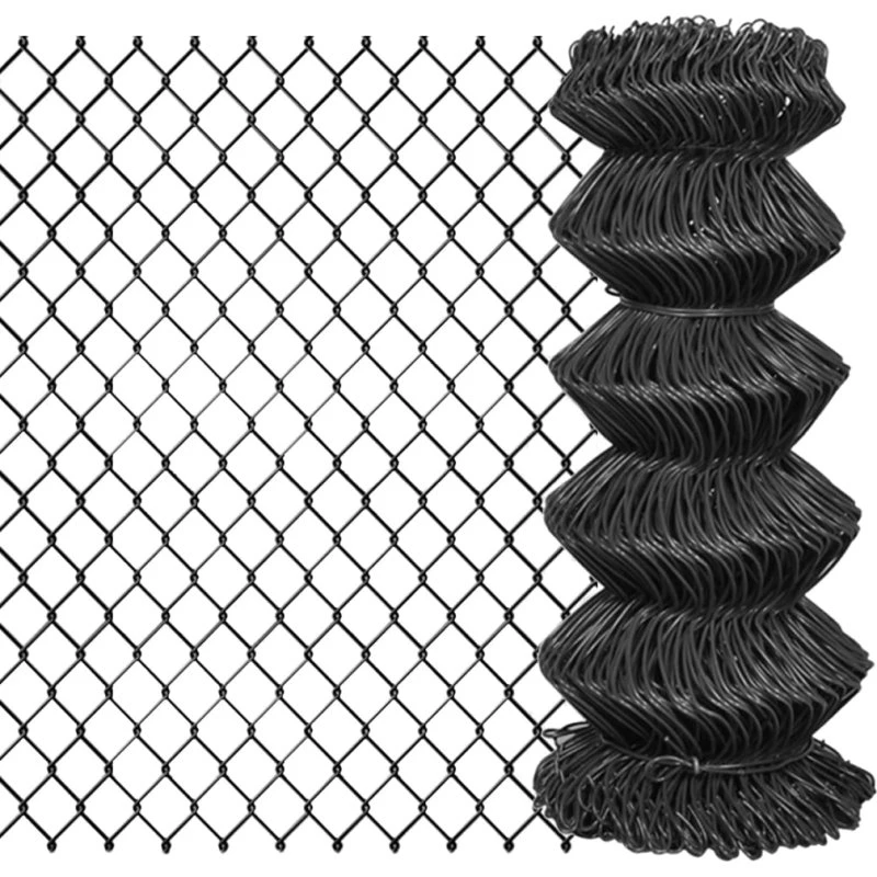 Fletvævshegn 25 x 0,8 m PVC-belagt stål - grå