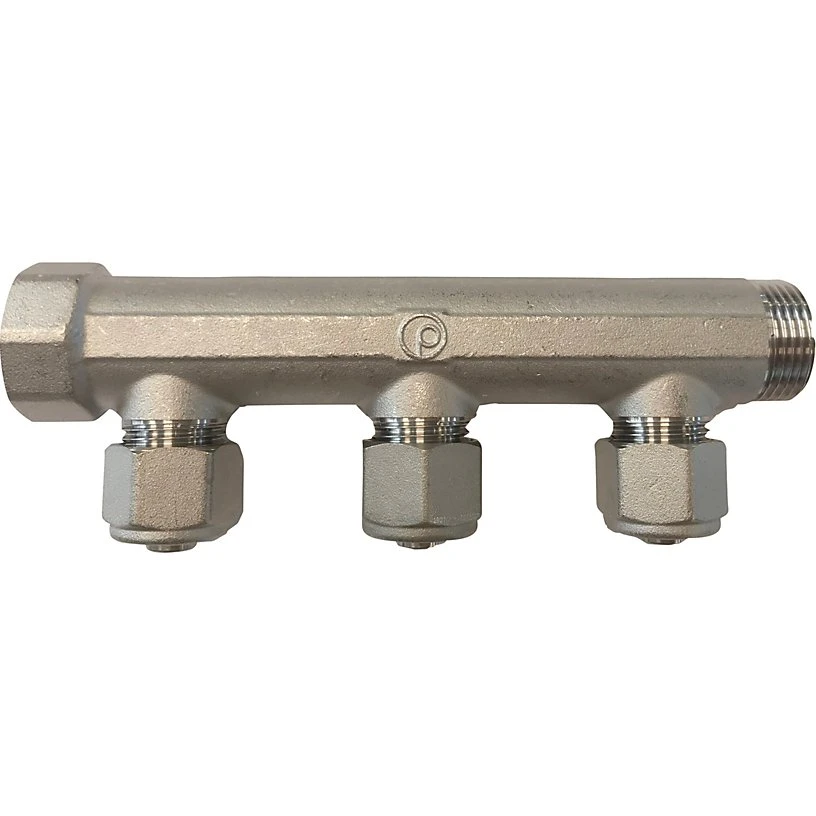 ALTECH TEA fordelerrør CC50 16 mm med 3x12 mm studse, messing