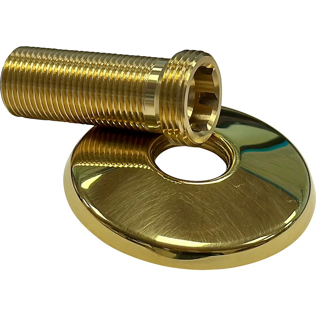 Tilgangsstykke 3/4''x1/2'' 60mm med 70mm roset i poleret messing