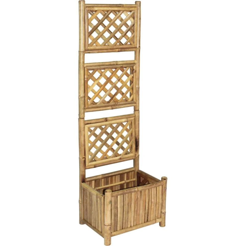 Forhøjet plantekasse med espalier i bambus 40 cm