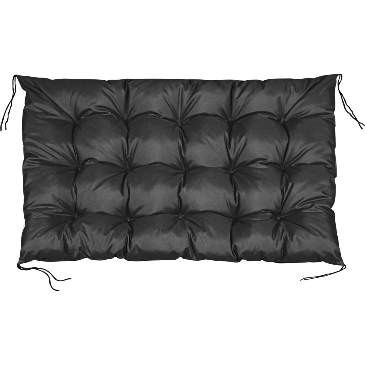 Havepude 120x80 cm til pallebænk - Vandtæt sort
