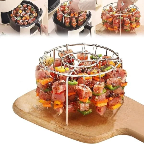 BBQ Grill Spydholdere med 24 spyd til Airfryer (16x9,5 cm)