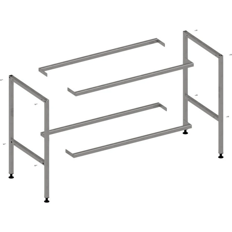 Purus stativ til stålbord, 89x57x190 cm, rustfrit stål