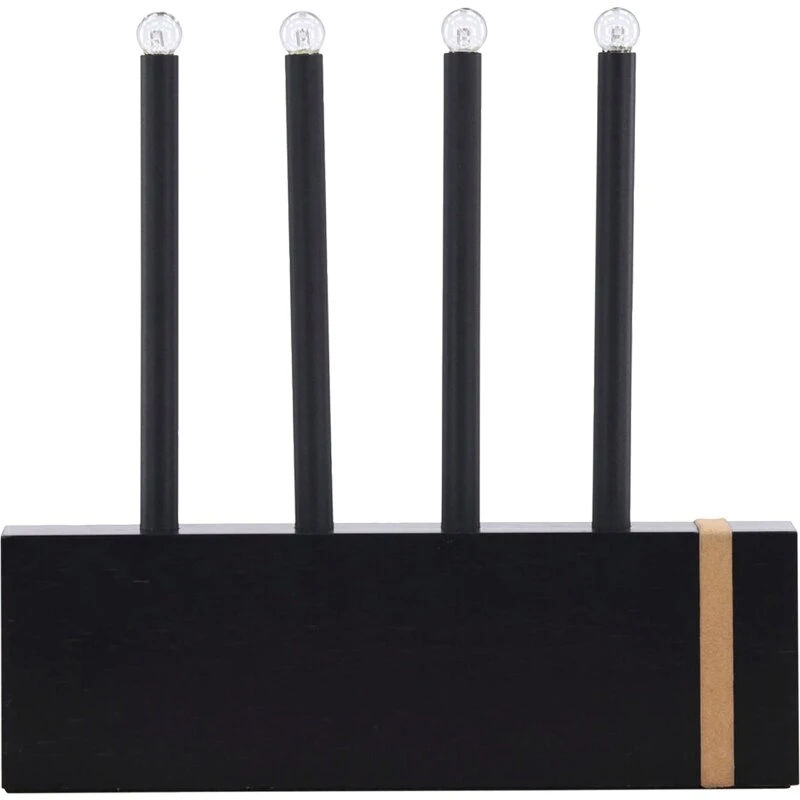 Fjallberget Bordlampe – sort med messingdetaljer