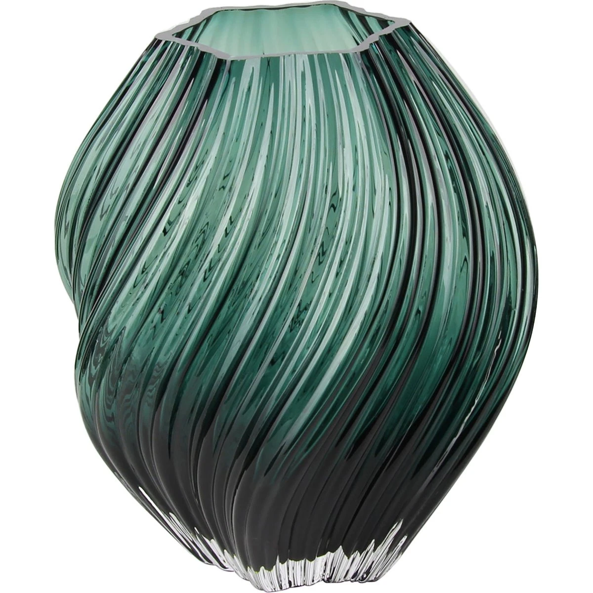 House Nordic Sopot Vase - Mundblæst glas, mørkegrøn, Ø19x23 cm