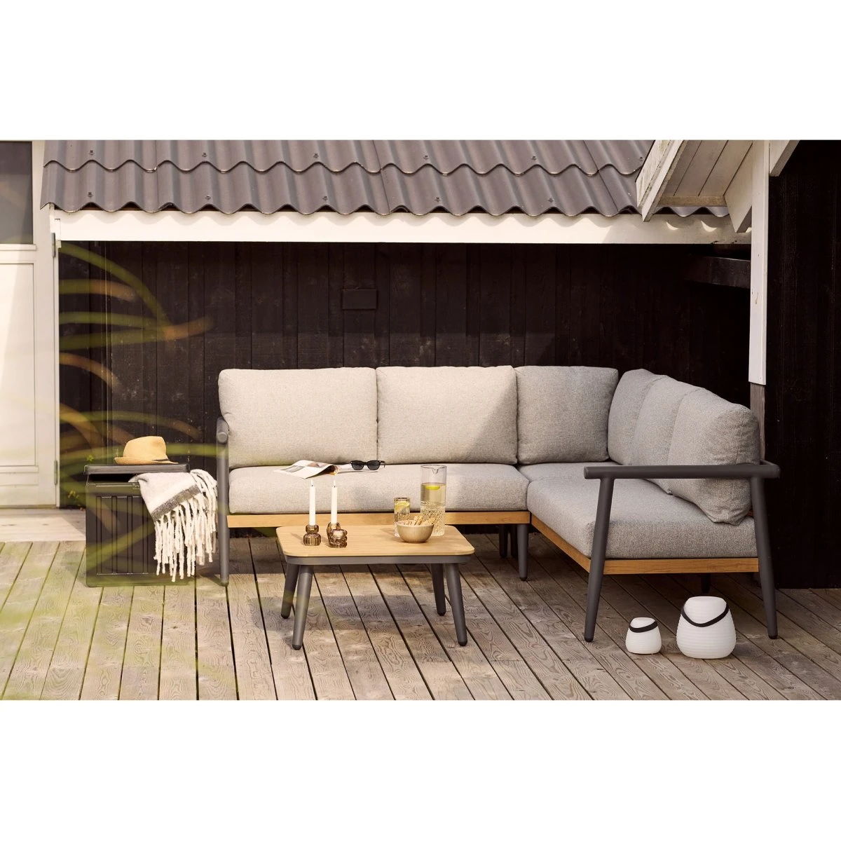 House Nordic Comillas Hjørne Loungesæt - Grå/Beige