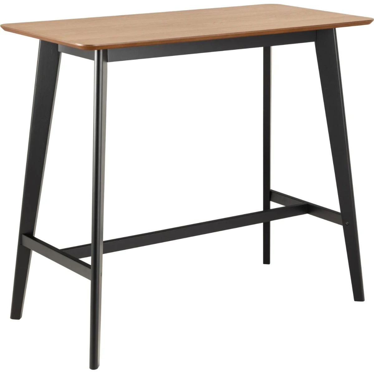 AC Design Furniture Roxby barbord - Egefinér & Sort - 120x60 cm