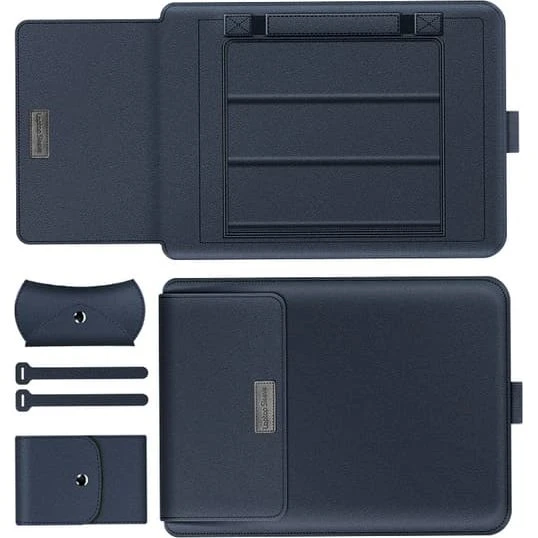 Laptop-sleeve i PU-læder Navy Blue 11-12 inch