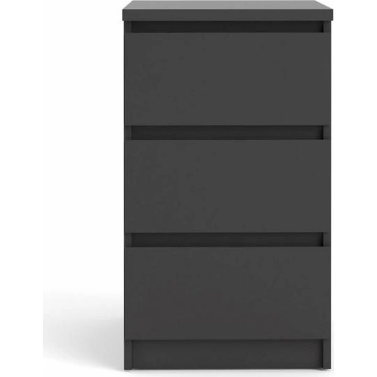 TVILUM Naia Kommode med 3 skuffer - Sort mat (H70 x B40 x D50 cm)