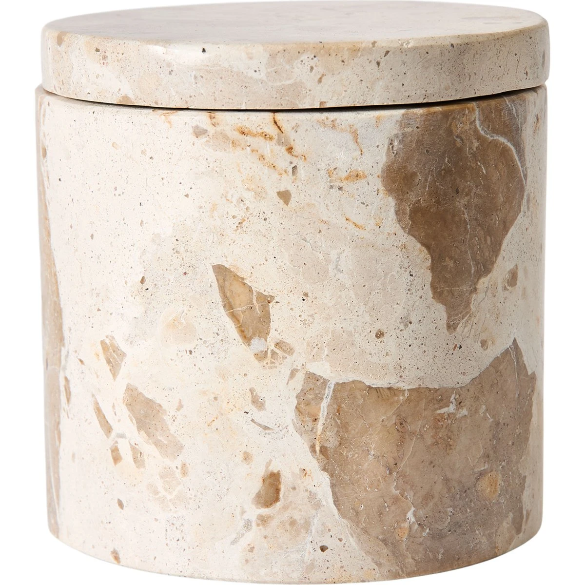 Muubs Vita krukke med låg, Seashell marmor, 10 cm
