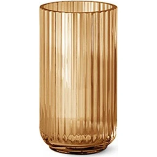 Lyngby Vase i amber glas - 20 cm