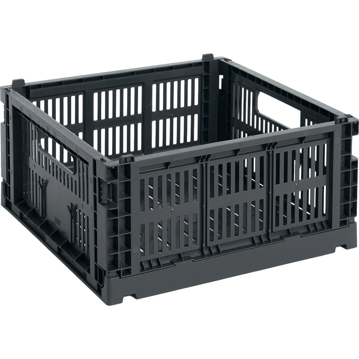 HAY Colour Crate Medium Square Opbevaringskasse - Charcoal
