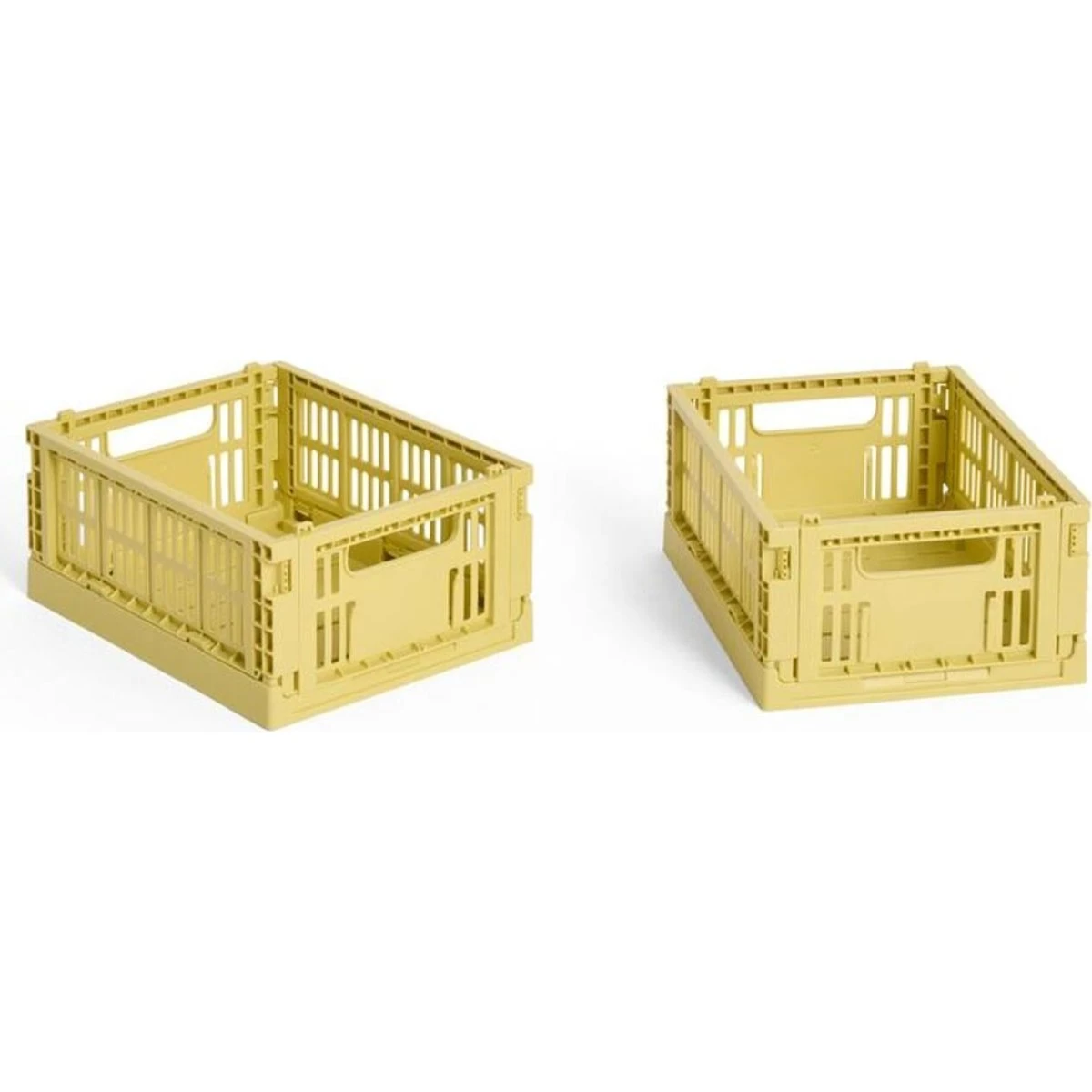 HAY Colour Crate Mini Opbevaringskasse Sæt af 2 - Dusty Yellow
