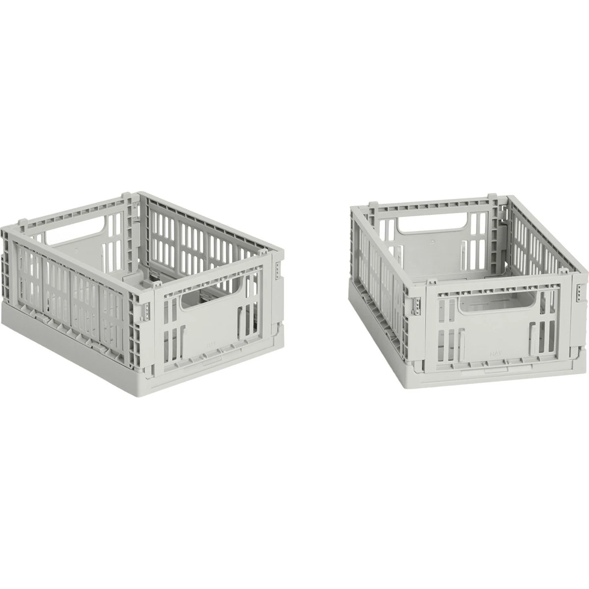 HAY Colour Crate Mini Opbevaringskasse, grå, 2 stk.