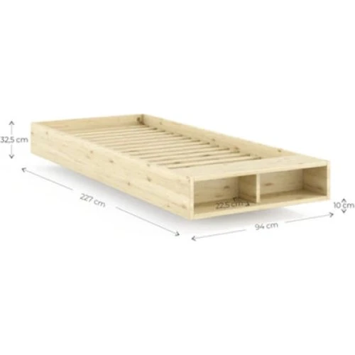 Karup Design Merge Seng - Gul - Massivt Fyrretræ