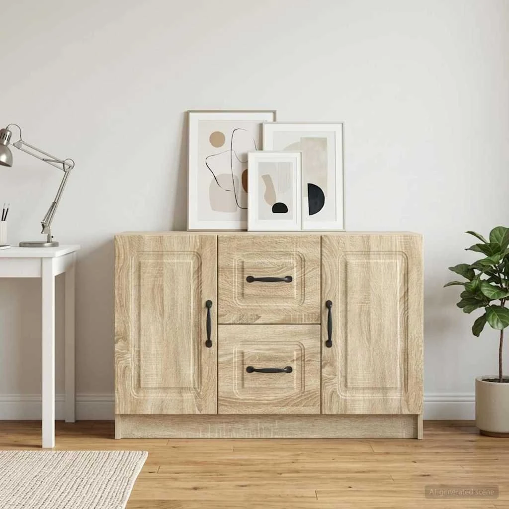 vidaXL Sideboard Sonoma-eg 89 x 34,5 x 57 cm