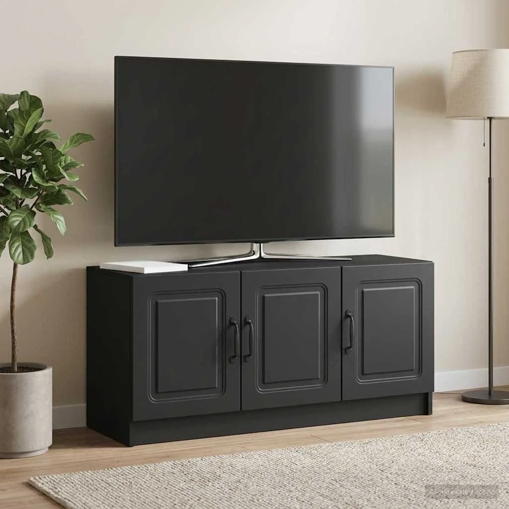 vidaXL TV-skab Sort 99 x 34,5 x 47 cm i konstrueret træ