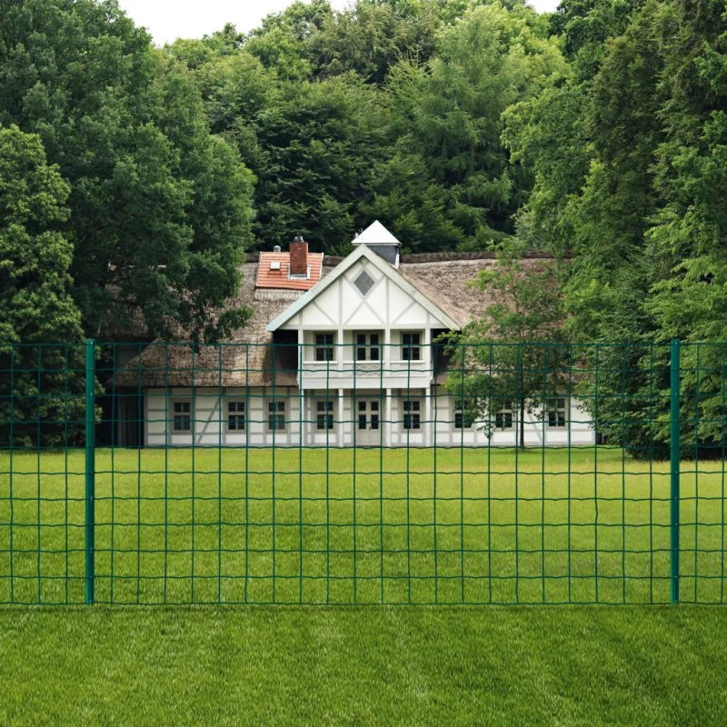 Eurohegn 20 x 1,5 m PVC-belagt stål, grøn